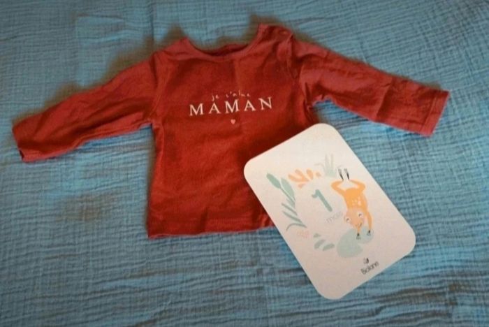 Tee-shirt manches longues 1 mois