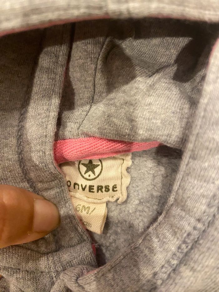 Sweat à capuche fille 6 mois Converse - photo numéro 2