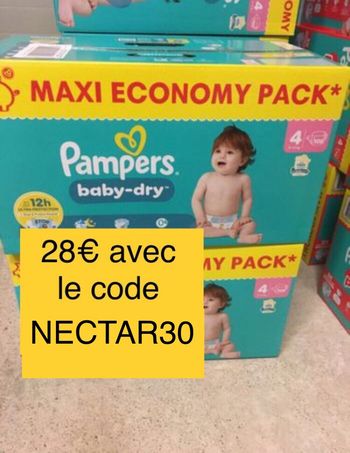 Couches Pampers baby dry taille 4