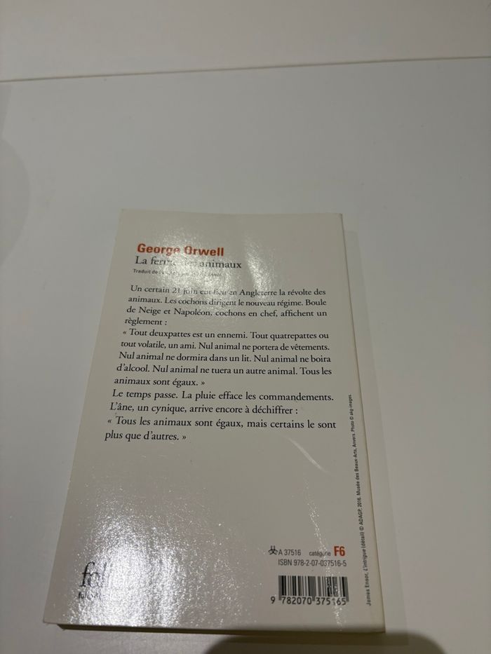 Livre « La ferme des animaux » de George Orwell éditions folio - photo numéro 3
