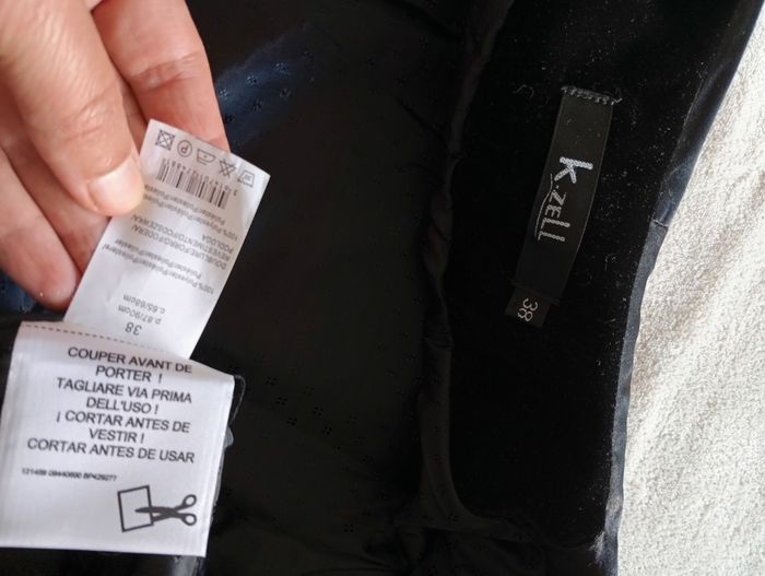Veste/ Blazer en velours noir. K-zell 38 - photo numéro 8
