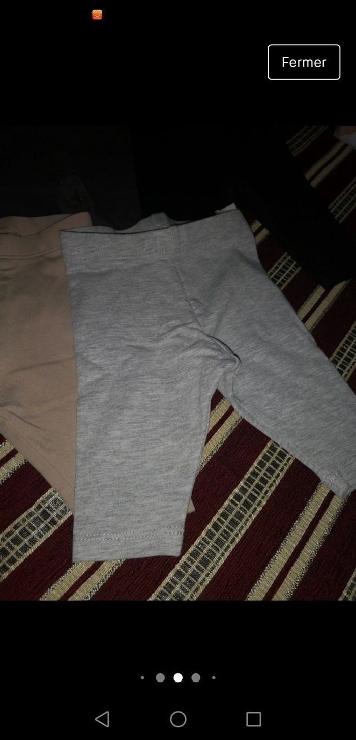 Lot 5 leggings fille. H&M. 1 mois - photo numéro 2