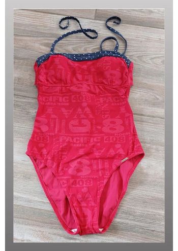 Maillot de bain une pièce rouge avec col à pois - Taille S Banana Moon