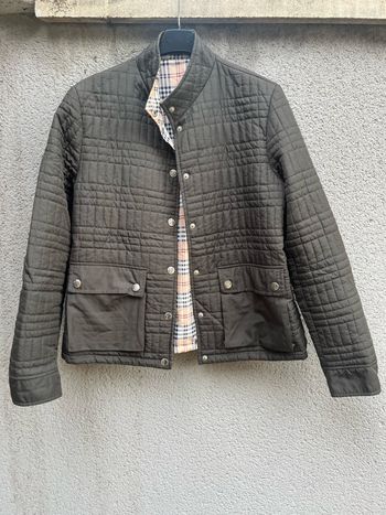 Veste réversible tartan et kaki marron taille L