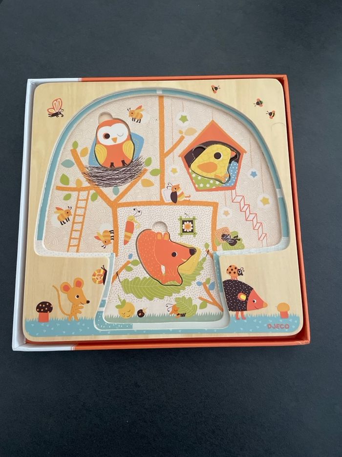 Djeco puzzle éveil jeu enfant bébé bois - photo numéro 5