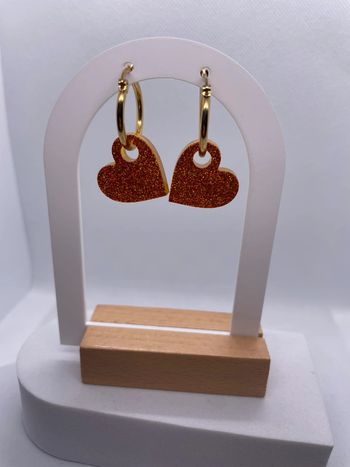 Paire de pampilles interchangeables avec créoles acier inoxydable