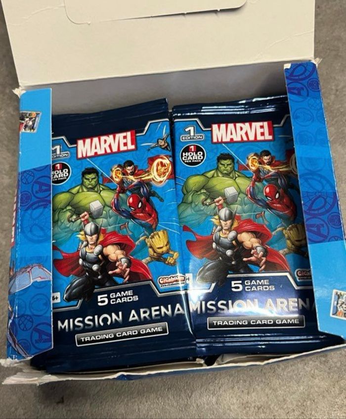 23 sachets cartes à collectionner Marvel Mission Arena neufs scellés - photo numéro 2