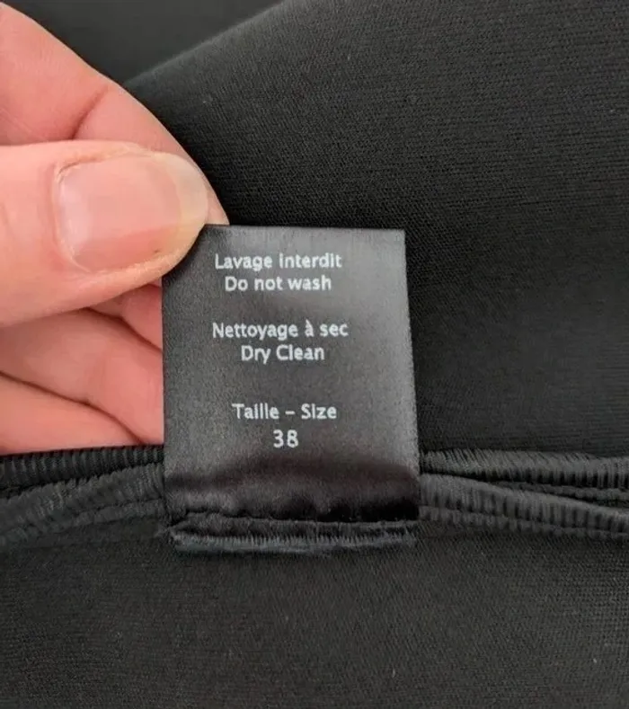 Veste noire mi-longue - Zapa - taille 38 - photo numéro 6
