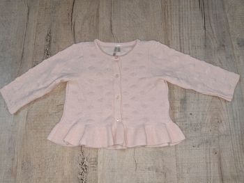 Gilet rose fille 12 mois