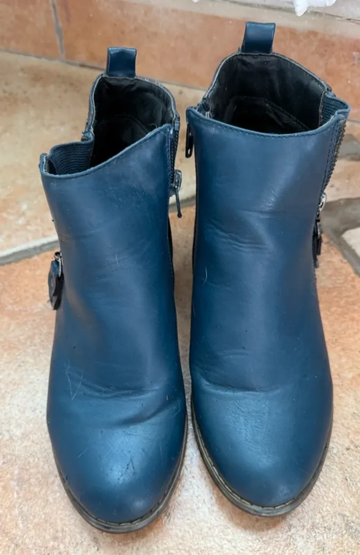 Bottines bleu marine taille 35 ki.te.toi - photo numéro 2