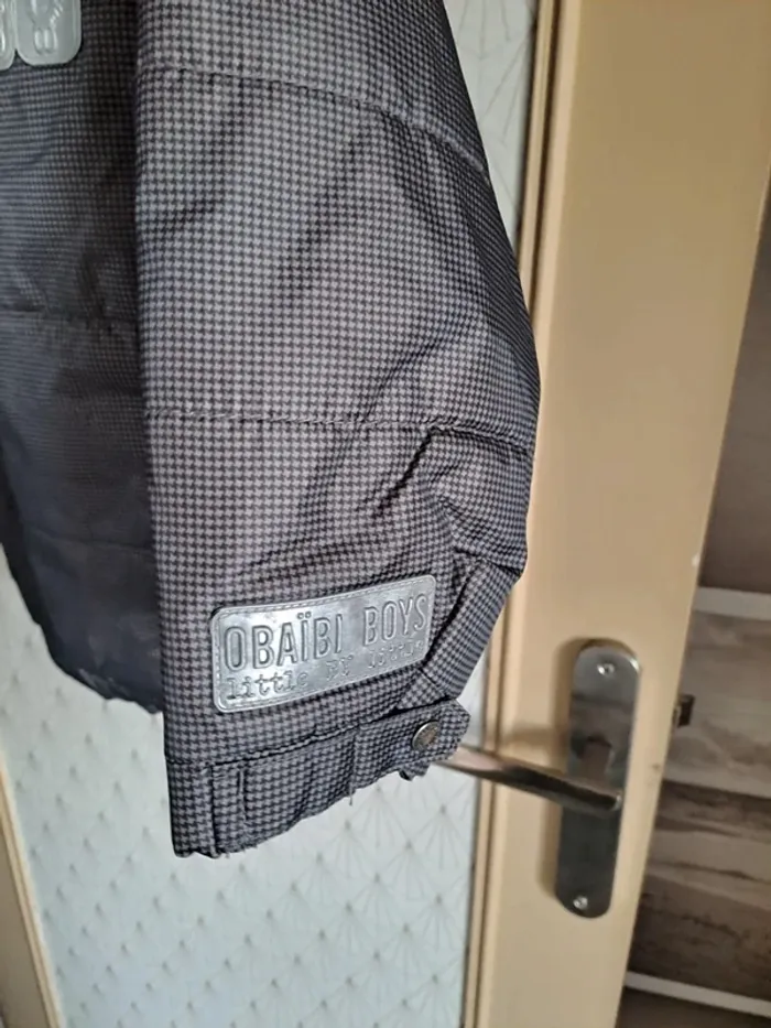 Manteau Obaïbi garçon chaud gris quasi pas porté 23 mois comme neuf - photo numéro 3