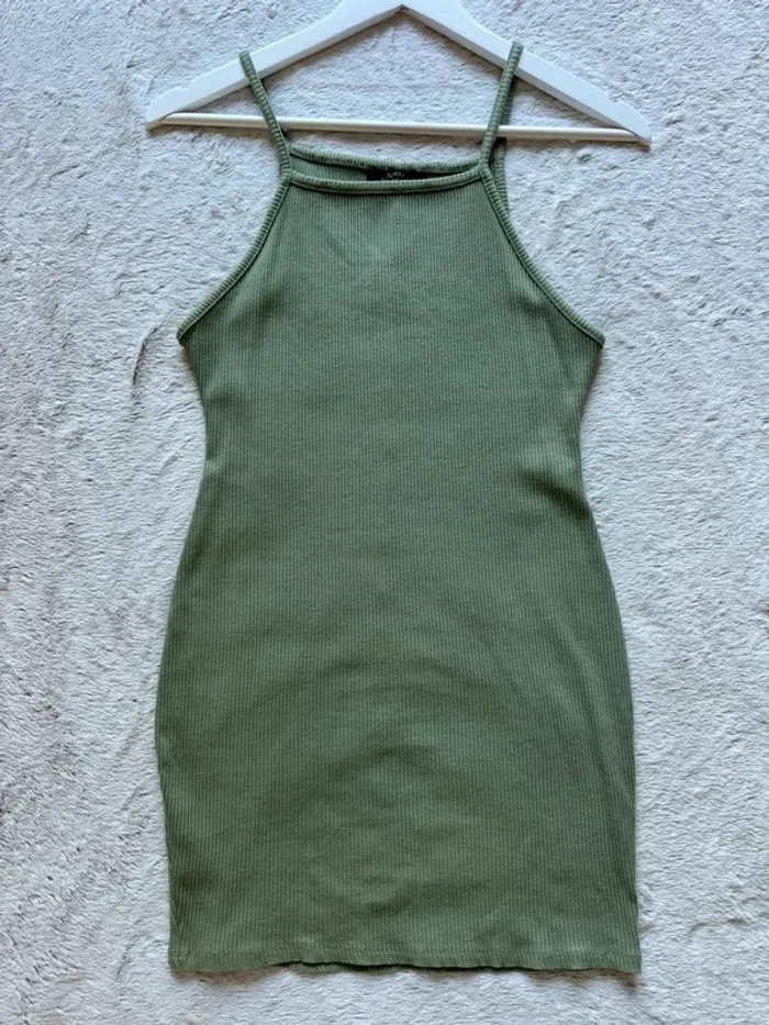 Robe courte été Bershka kaki