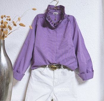 Chemise violette rayures taille S 