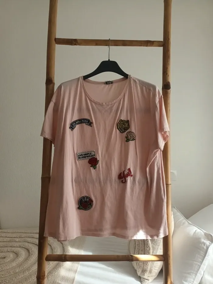 T-shirt rose Pimkie taille L