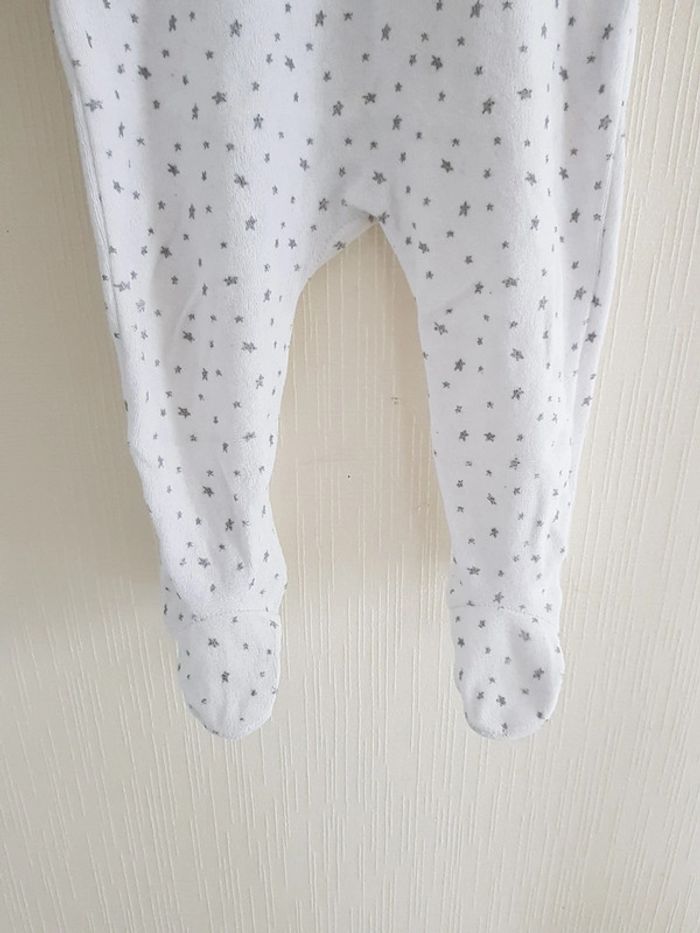 Pyjama 1 pièce blanc étoiles grises avec souris danseuses - photo numéro 5
