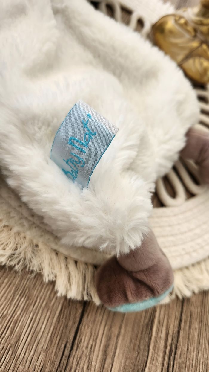 Doudou Hippopotame Baby Nat Turquoise Blanc Gris - photo numéro 8