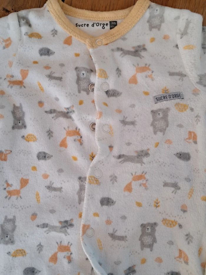 Lot 3 pyjamas/grenouillères 3 mois - photo numéro 4