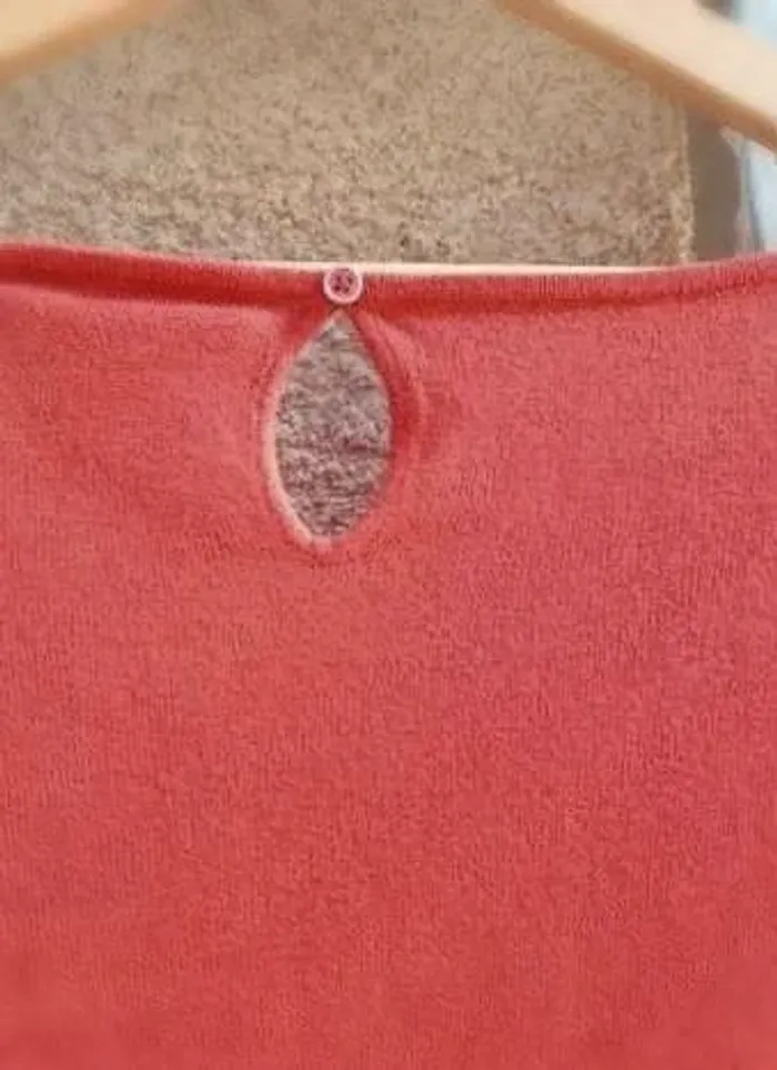Pull léger corail - Manches courtes - XL - photo numéro 4