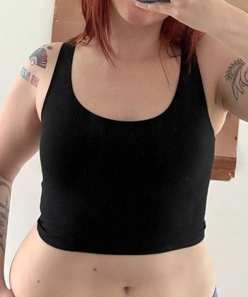 Croptop débardeur noir Stradivarius M