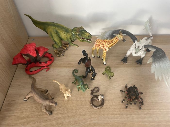 Lot 1: lot de figurines animaux Schleich, Papo et autres