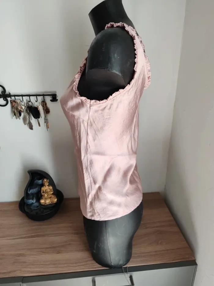 Haut de pyjama effet satin taille 38 - photo numéro 2