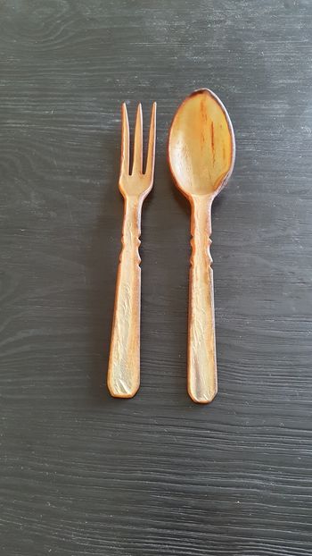 Couverts à salade en corne