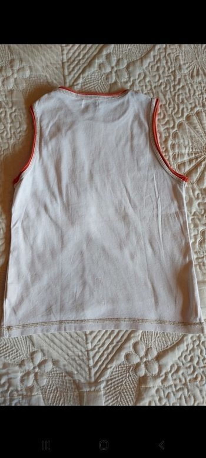 Débardeur  garçon  beige et orange  okaidi 8 ans - photo numéro 5