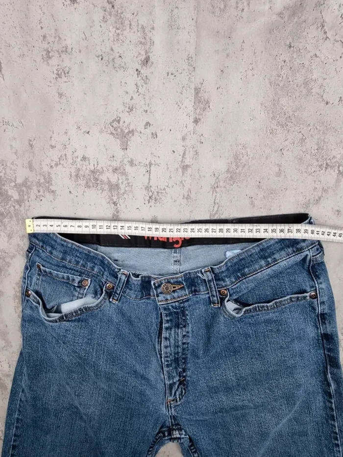 Jean Wrangler bleu – Taille 36x30 US / 46 FR Homme (mesures en photos) - photo numéro 6