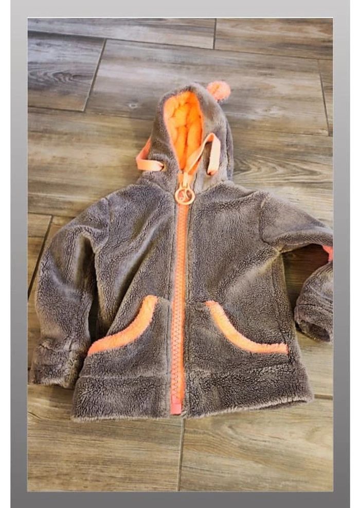 Veste moumoute avec capuche marron clair rose Nirvana Amazing Taille 5 ans