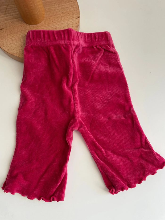 Pantalon bébé rouge bordeaux - photo numéro 2