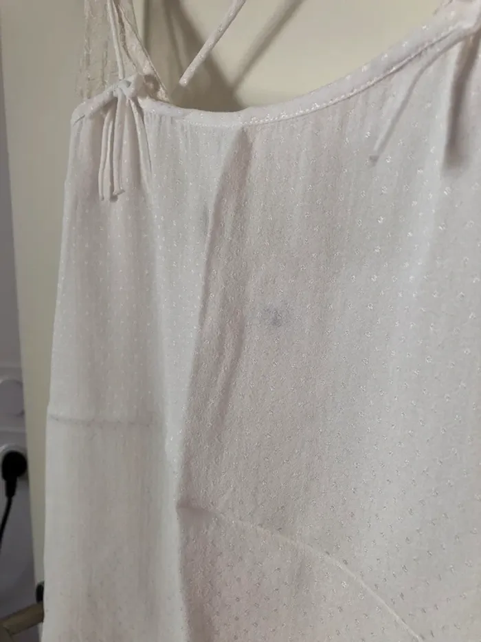 Top à bretelles blanc cassé Claudie Pierlot taille 3 - photo numéro 3