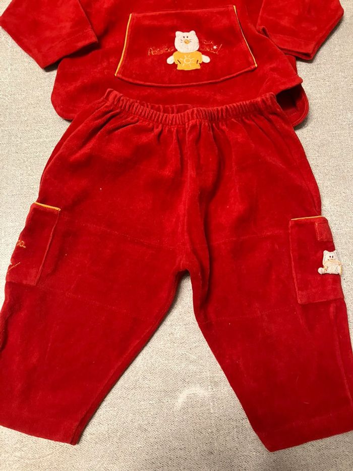 Pyjama polaire rouge Absorba – 18 mois - photo numéro 2