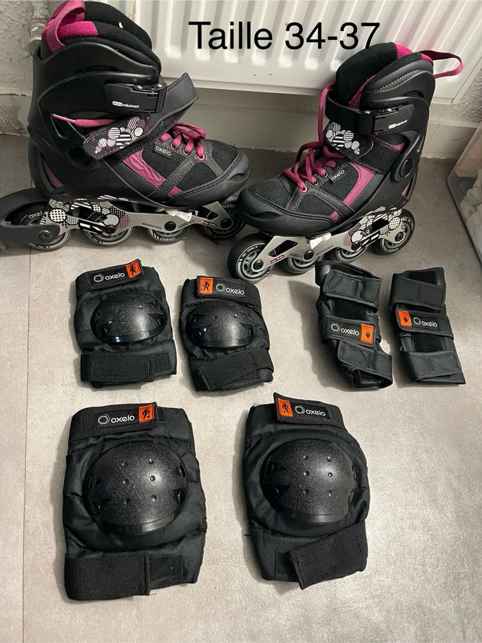 Rollers taille 34-37 Servi une seule fois avec protection