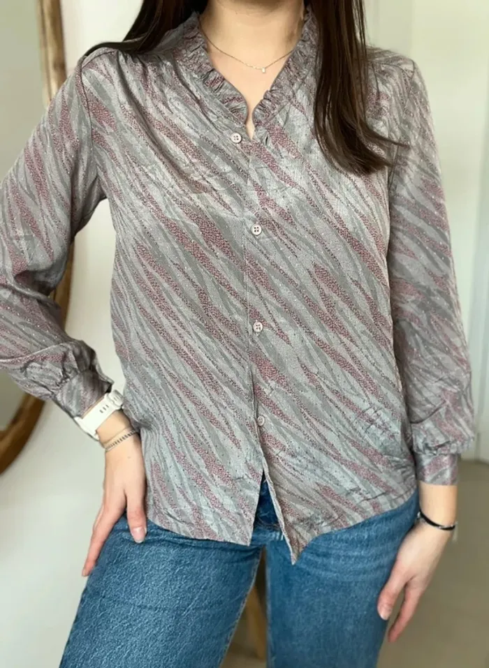 Chemisier gris vintage japonais - photo numéro 2