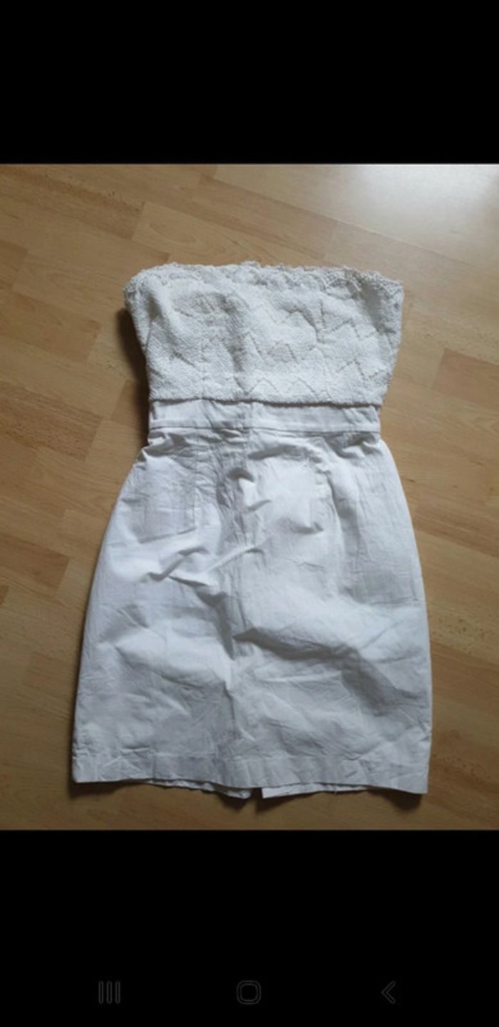 Robe bustier blanc cassé "Naf-Naf" - photo numéro 8