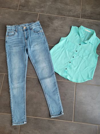 Ensemble chemisier/jean skinny