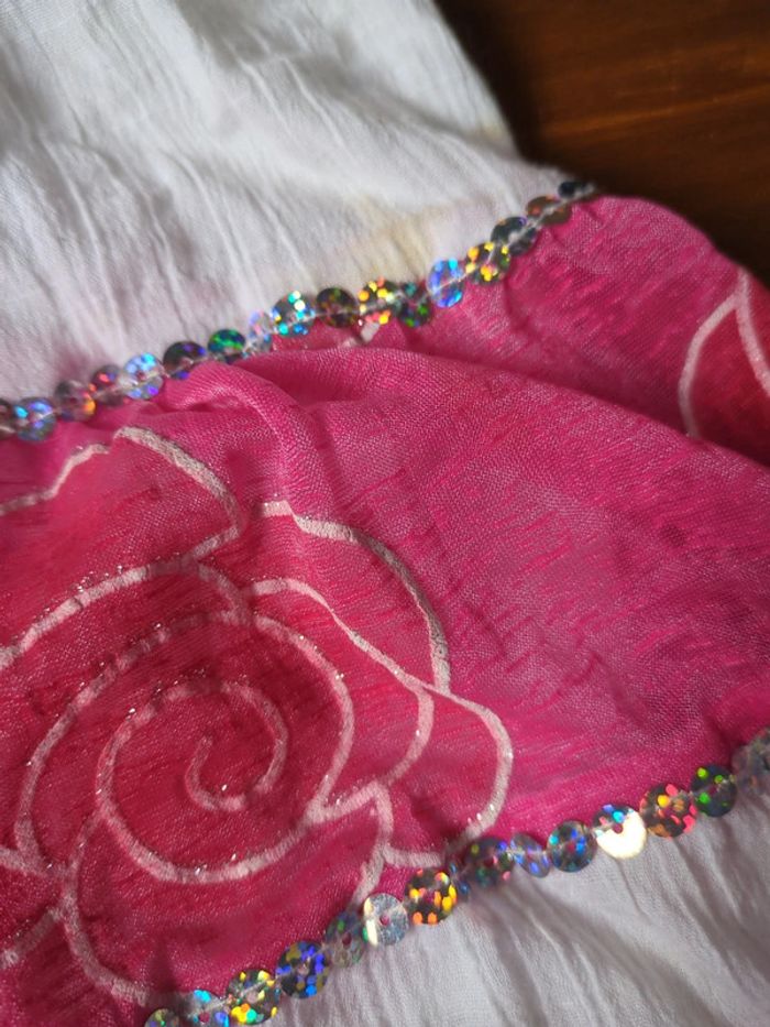 Jupe blanc rose bohème 12 ans - photo numéro 3