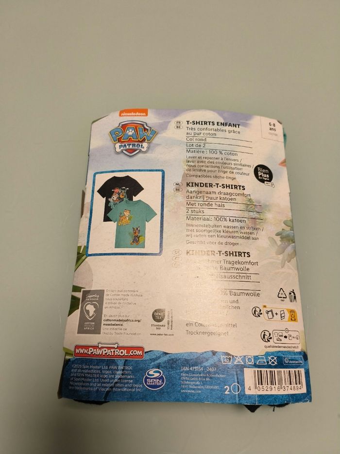 Lot de 2 tee-shirts pat patrouille neufs - photo numéro 2