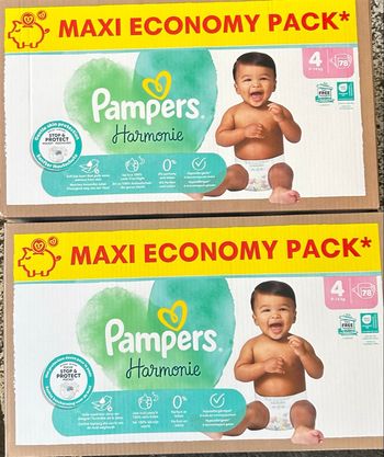 156 couches Pampers Harmonie 4 Neuves  