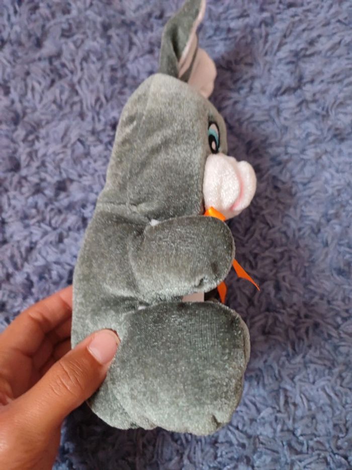 Peluche lapin gris - photo numéro 4