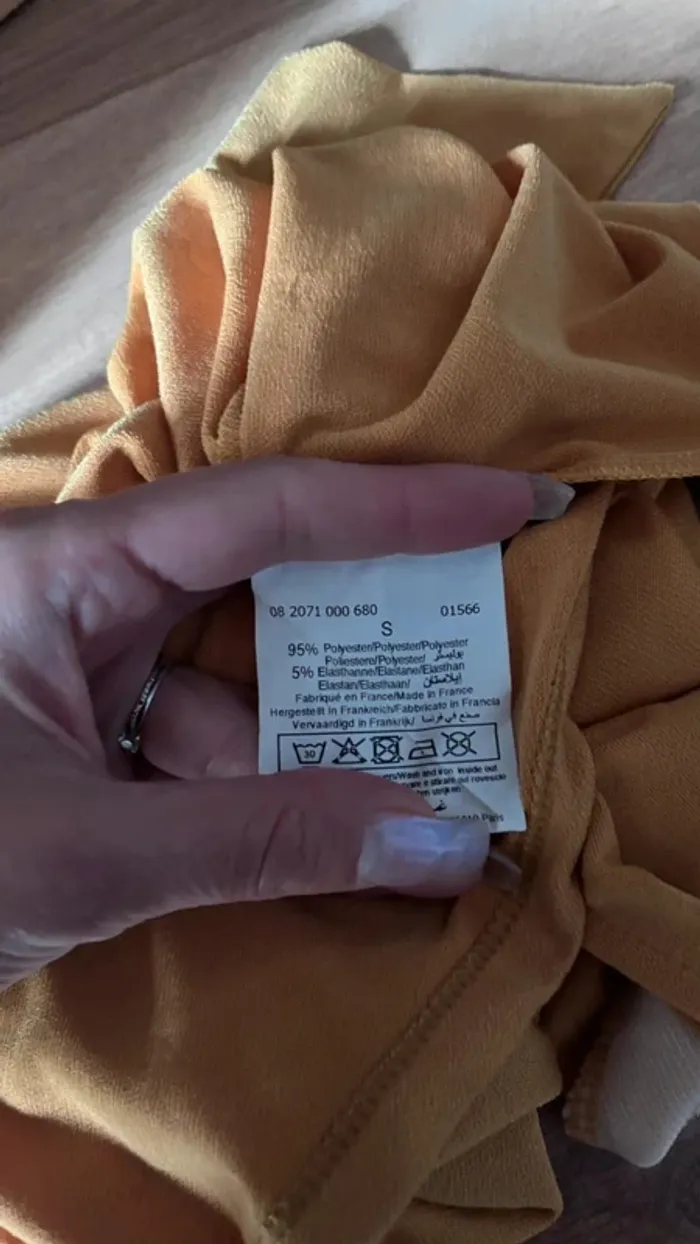 <3 Top cravate stye chemisier mourtarde taille 36 s #LH - photo numéro 5