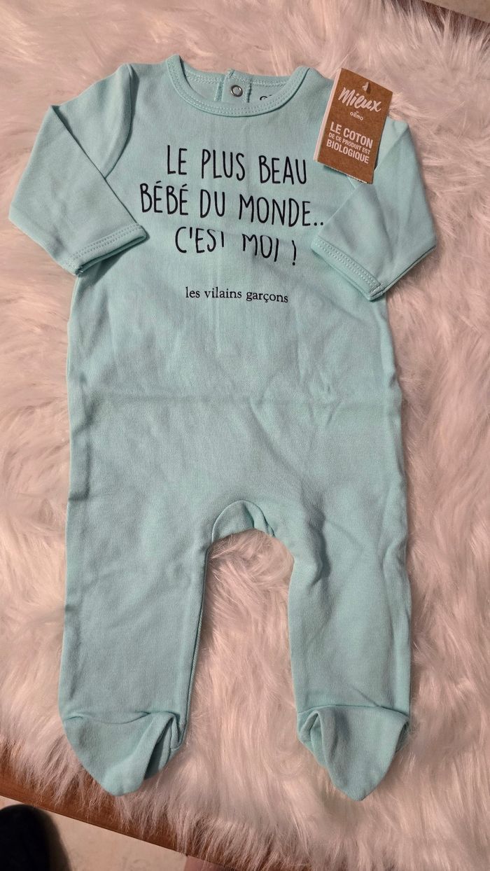 Neufs (non portés) 🏷💙😍 lot trois pyjamas coton 3mois Garçon 💙 - photo numéro 2