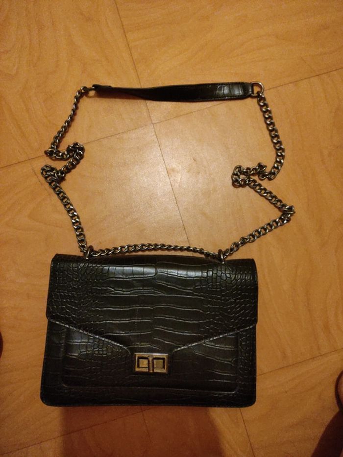 Sac a main rigide boucle et croco - photo numéro 2
