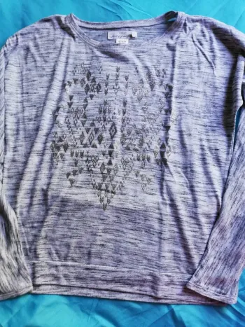 T-shirt manches longues gris fille