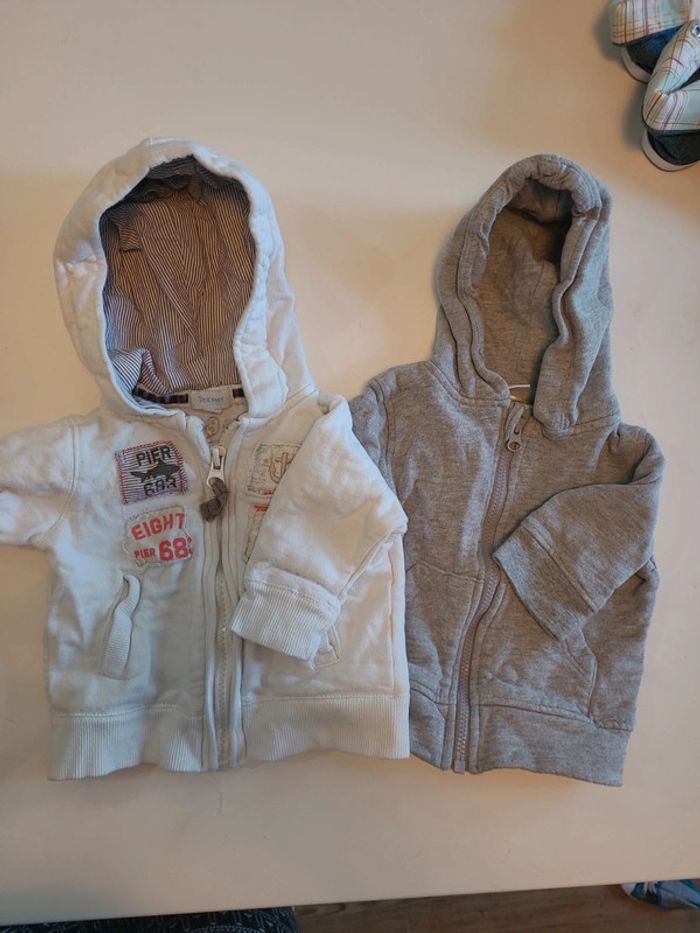 Lot de 2 sweat zippés