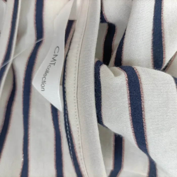 Robe longue marinière sans manches blanc et bleue marine - Taille 38 - État neuf - A134 - photo numéro 6