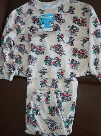 ensemble pyjamas en velours garcon mickey disney 3/4 ans