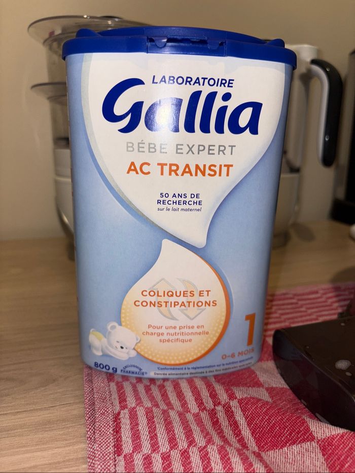 Gallia Bébé Expert AC Transit 1 (0-6 mois) – Lait pour coliques/constipations – 800 g – Ouvert - photo numéro 2