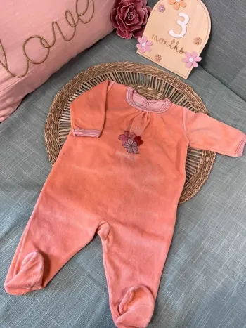 Pyjama velours taille 3 mois petit bateau