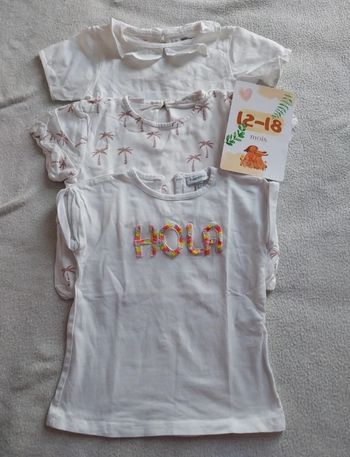 Lot 3 t-shirt 12-18 mois 